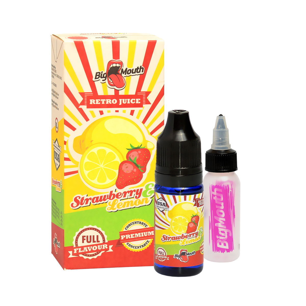 JAHODA A CITRON (Strawberry & Lemon) - aroma Big Mouth RETRO
