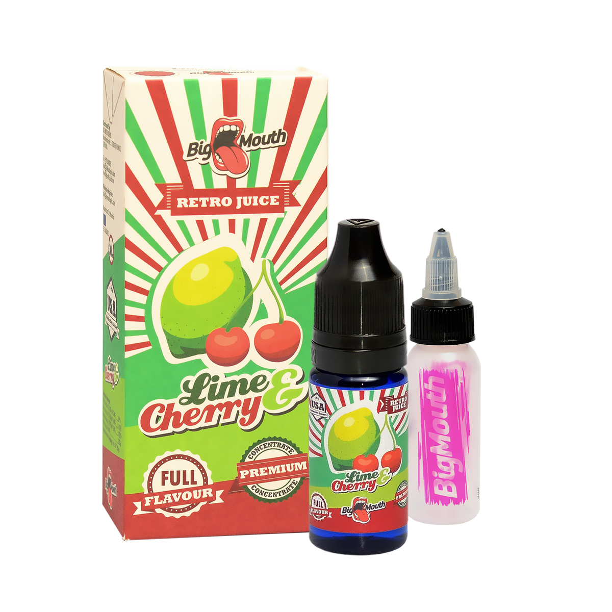 LIMETKA A TŘEŠNĚ (Lime & Cherry) - aroma Big Mouth RETRO