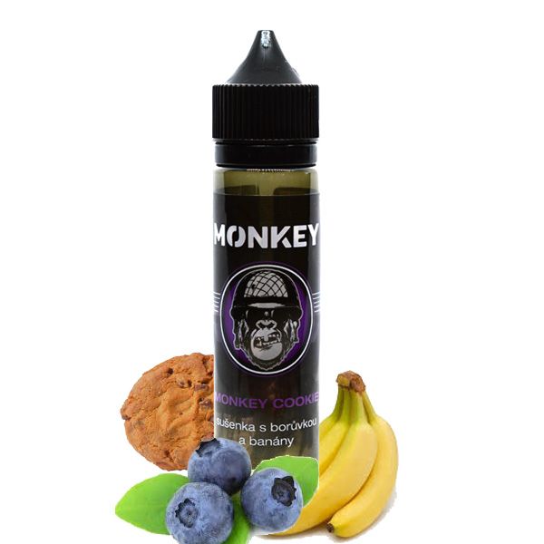 MONKEY COOKIE / Sušenka s borůvkou a banány - Monkey shake&vape 12ml Monkey liquid