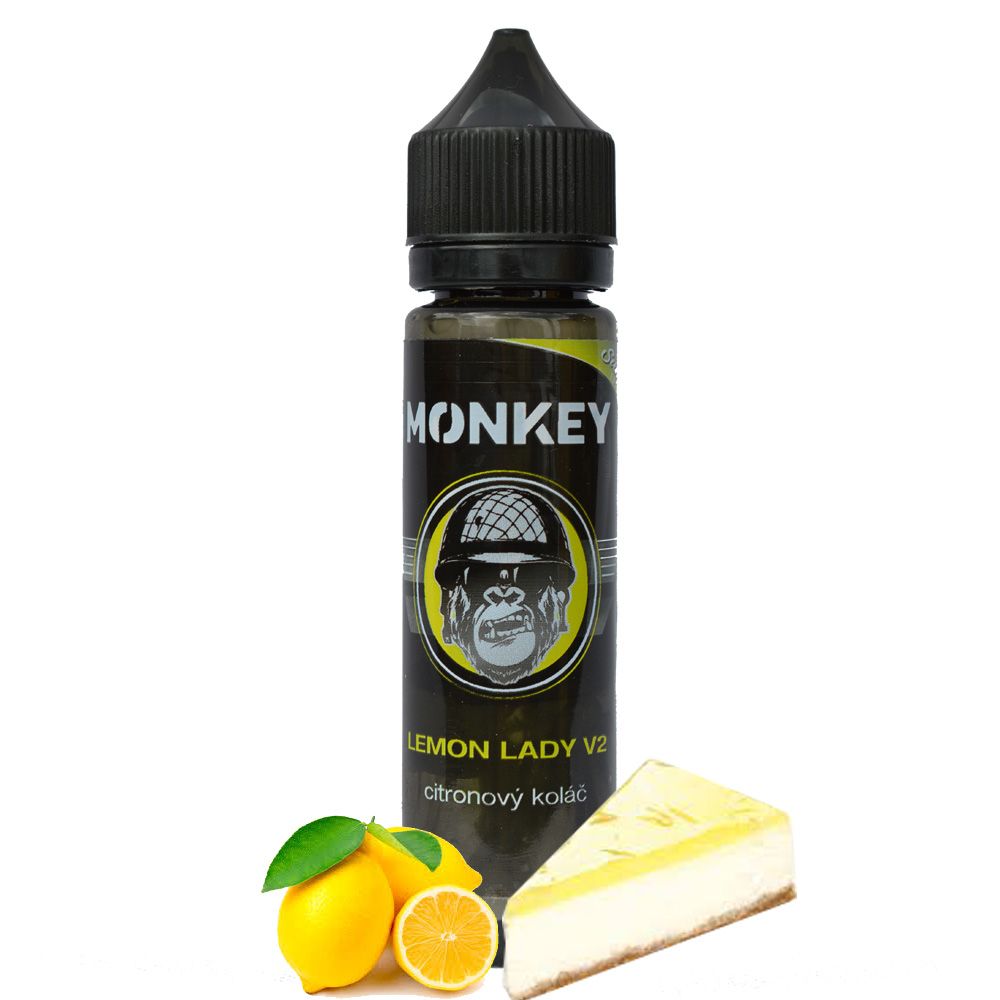 LEMON LADY V2 - citronový koláč - Monkey shake&vape 12ml Monkey liquid
