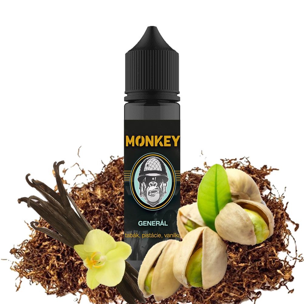 GENERÁL - tabák, pistácie, vanilka - Monkey shake&vape 12ml Monkey liquid