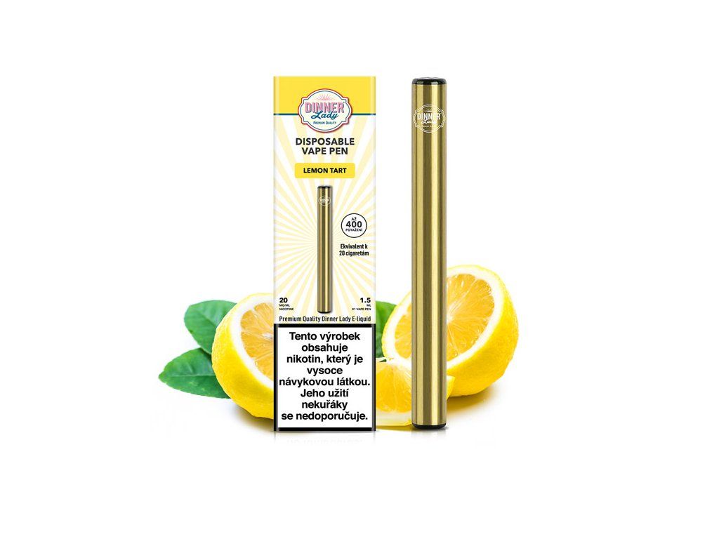 LEMON TART 20mg/ml - Dinner Lady Vape Pen - jednorázová e-cigareta