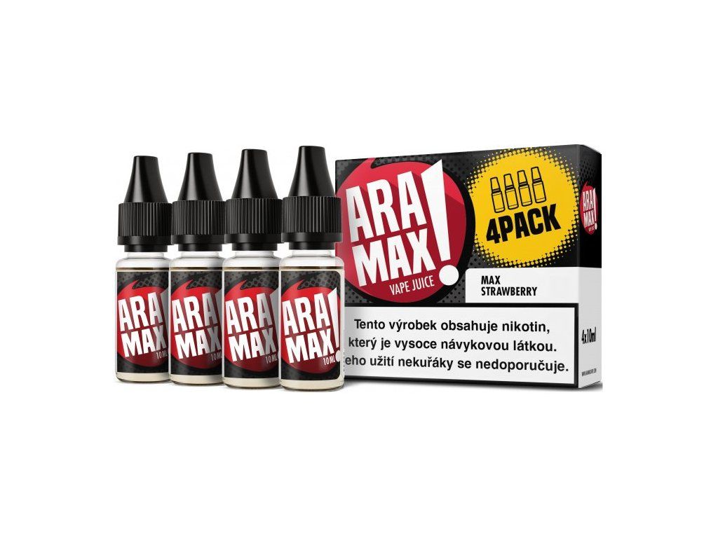 MAX STRAWBERRY - Aramax 4pack 4x10ml - 6 mg