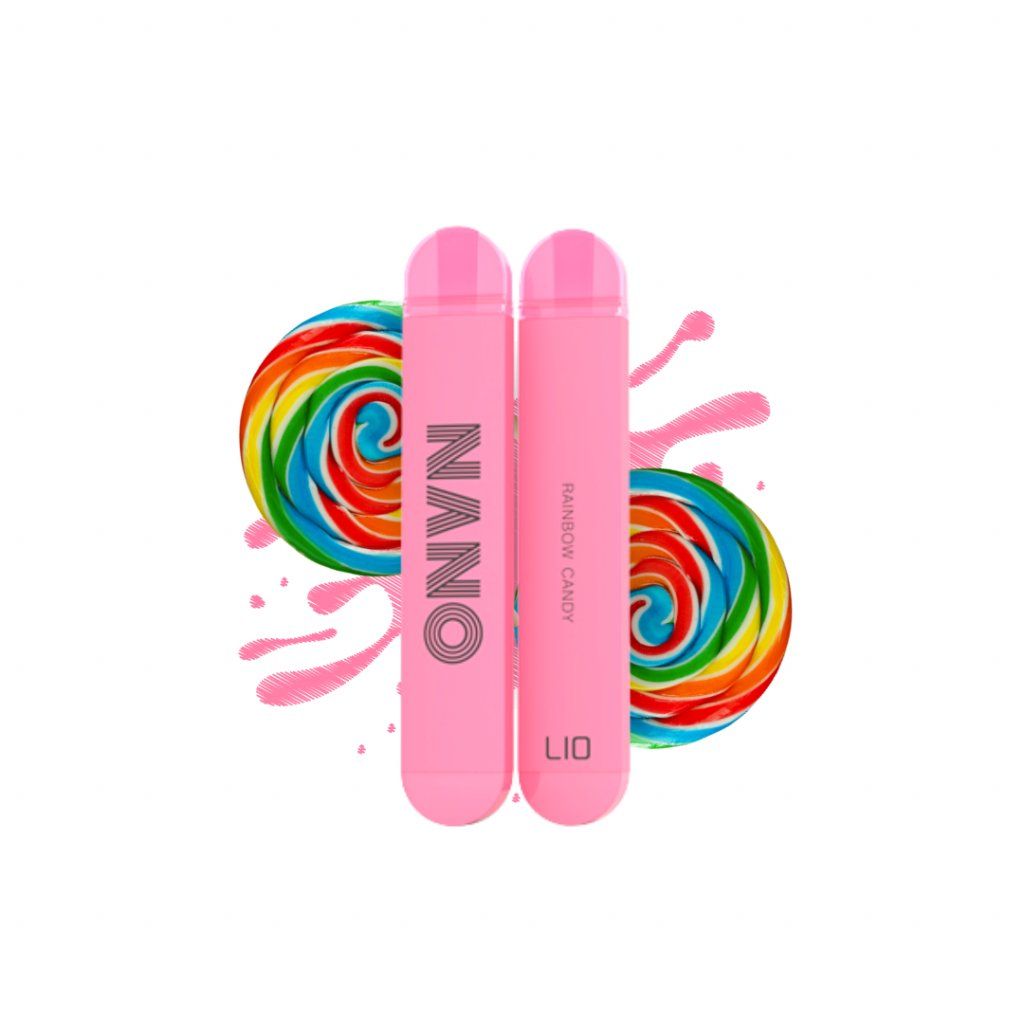 RAINBOW CANDY / Ovocné lízátko - Lio Nano 500 mAh, 16mg - jednorázová e-cigareta